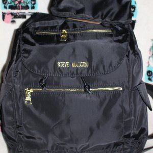 NWT Steve Madden Backpack with Small Wrislet Gold Accents Functional & Pretty